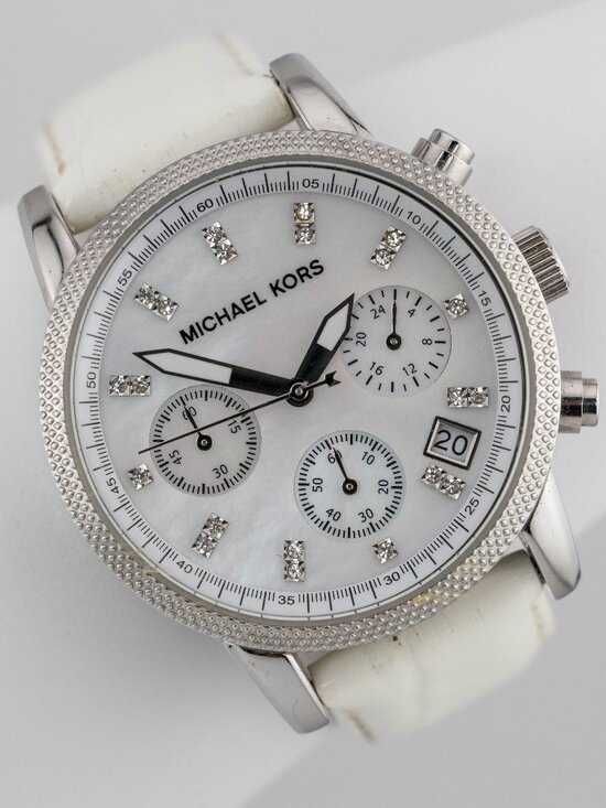 Michael Kors MK-5049 Genuine Leather Band Quartz Analog Women\'s Watch New Batter main image 9